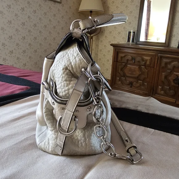 Vintage Y2K Cream Coach Madison Eva Pinnacle Leather Handbag - Picture 5 of 9